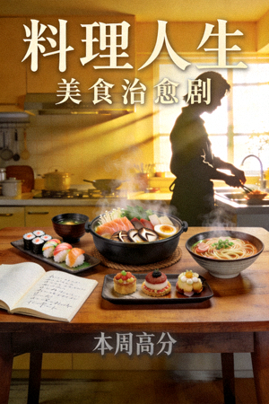 本周高分日剧《料理人生》海报 - 美食治愈剧