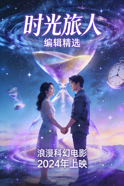 编辑精选电影《时光旅人》海报 - 浪漫科幻电影